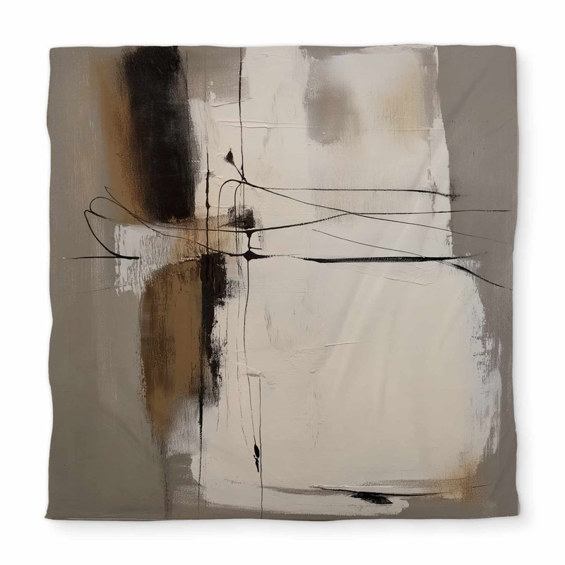 Rusty Splashes White Abstract Duvet Cover | Home Decor
