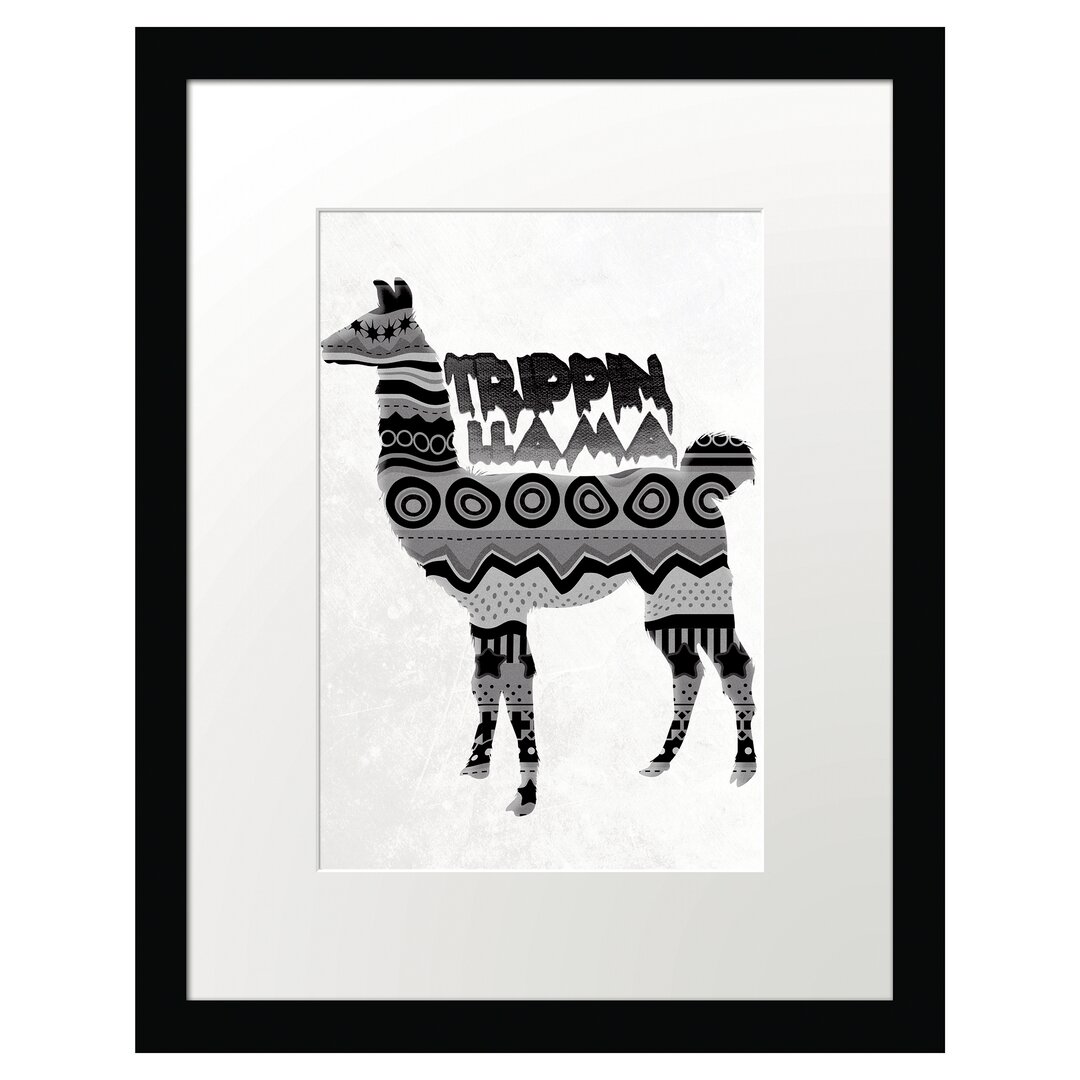 Gerahmtes Poster Trippin Llama