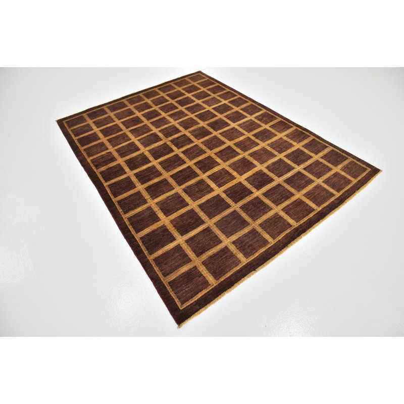 Tapis de zone en laine 7 pi 4 po x 7 pi one-of-kind main noué la new age Nash