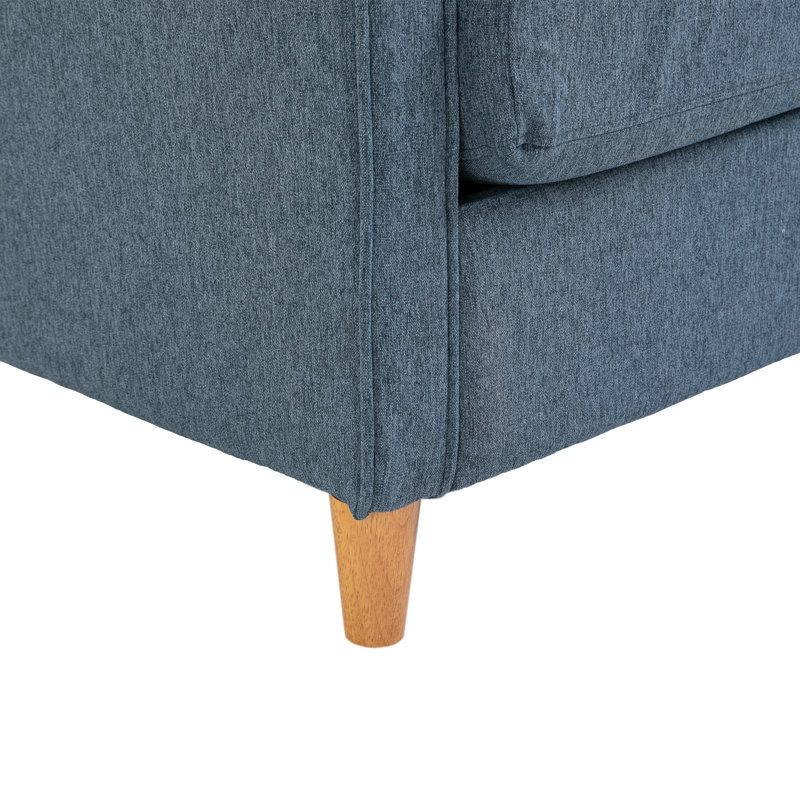 Leela 2 Seater Linen Loveseat, Blue