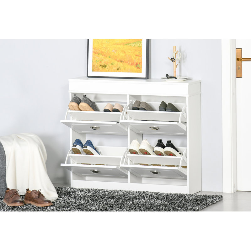 8 Pair Flip Down Shoe Storage