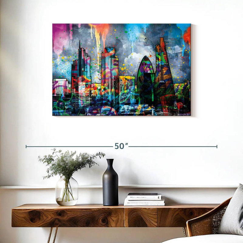 London CBD Paint Splash, H 24 po x l 36 po x P 1,25 po