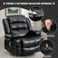 Fauteuil inclinable ergonomique avec massage, cuir synthétique noir pour la maison