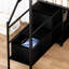 Lit double avec bureau en L, lumières à DEL et matériaux de qualité - Meuble de qualité supérieure