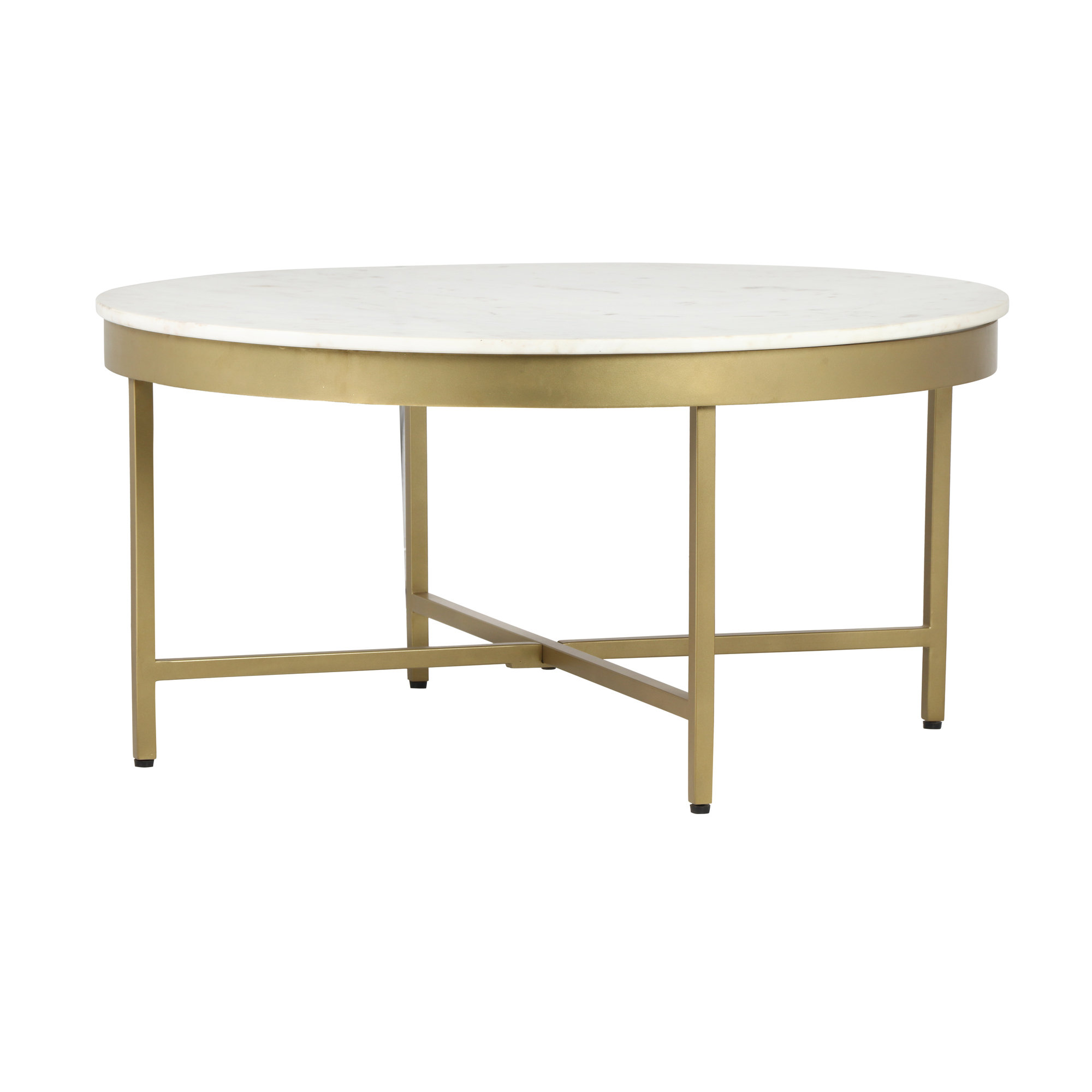 Everly Quinn Naquita Modern Gold Metal Coffee Table | Wayfair