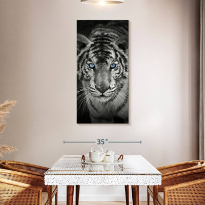 Tigre bleu sur toile