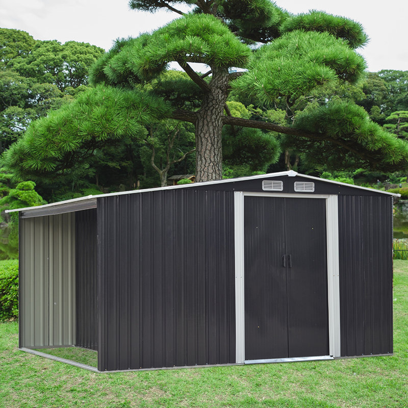 Anthracite Black Firewood Shed, Black