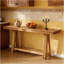 Table basse de style naturel, table d'entrée en bois, console élégante
