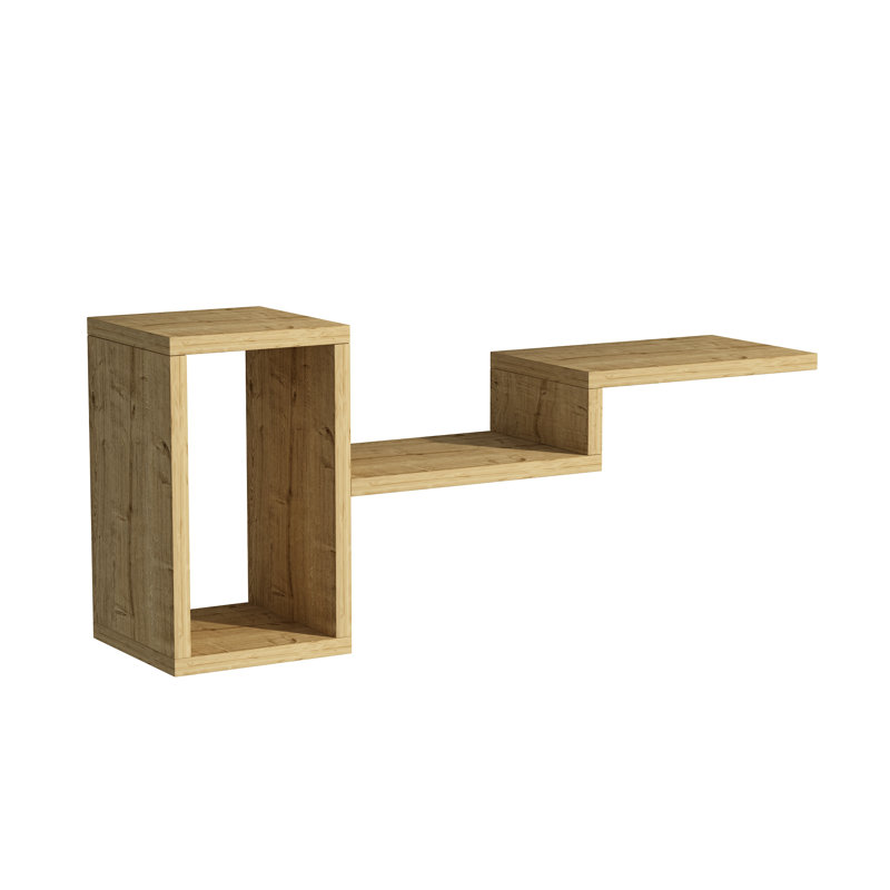 Emley 3 Piece Floating Shelf, Sapphire Oak