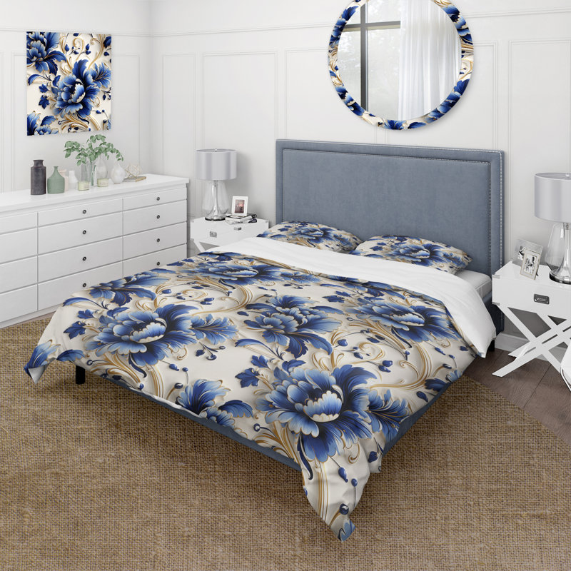 Ensemble de housse de couette Regal Baroque Flourish Victorian, Housse de couette pour très grand lit et 2 très