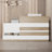 87.2'' W Rectangular Reception Desk With Draw And Keyboard Tray