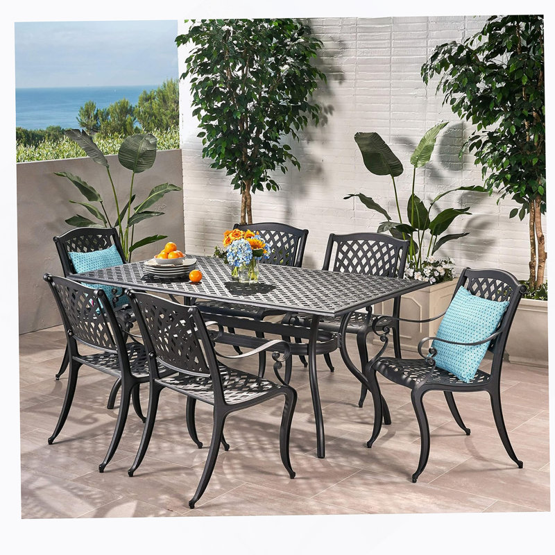 Rectangular 6 - Person 63" Long Dining Set