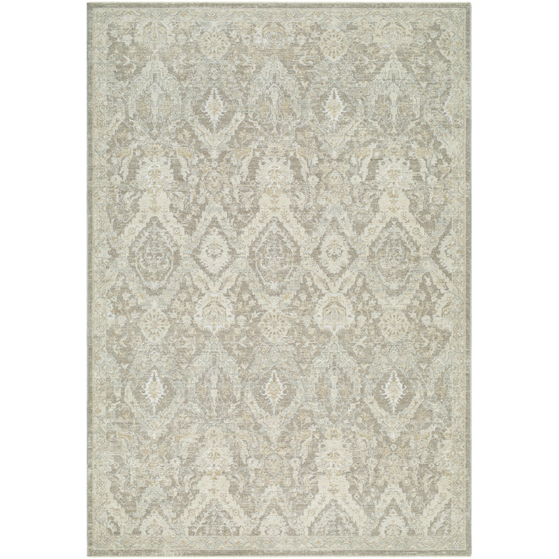 Landwehr Machine Woven Area Rug, Rectangle 7'10" x 10'2", Gray/Tan