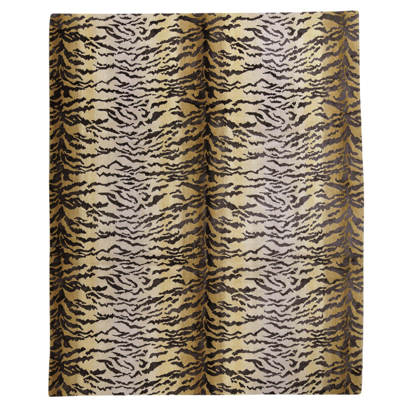Hand Knotted Area Rug in Tiger
