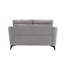 Ensemble de canapé-lit en tissu tissé gris clair Carlotta