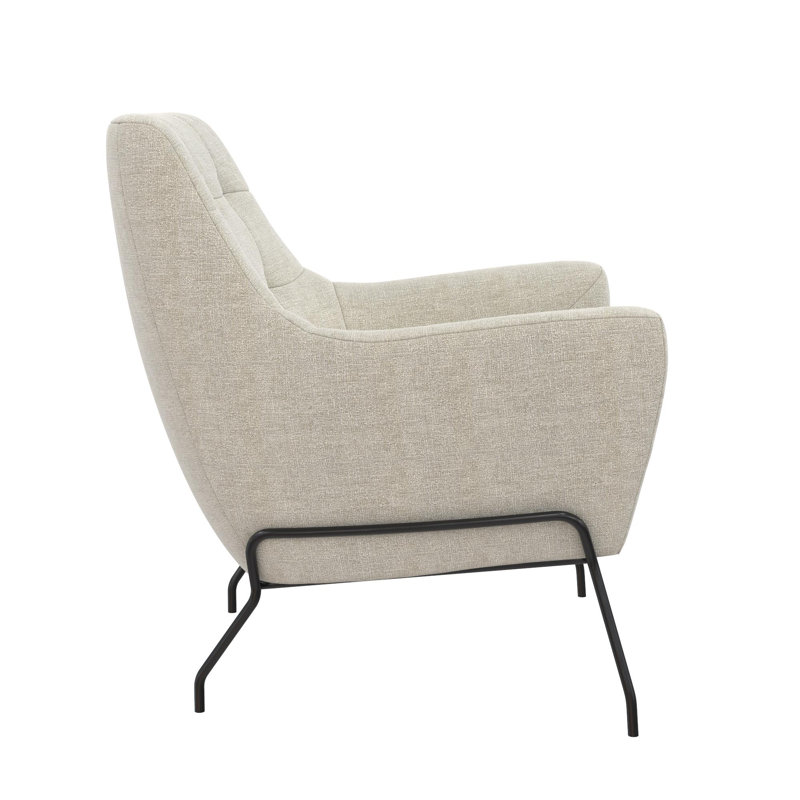 Leann Upholstered Accent Chair, Beige