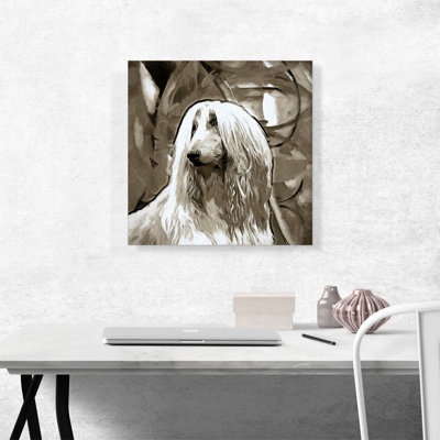 " Afghan Hound Dog Breed " Painting Print