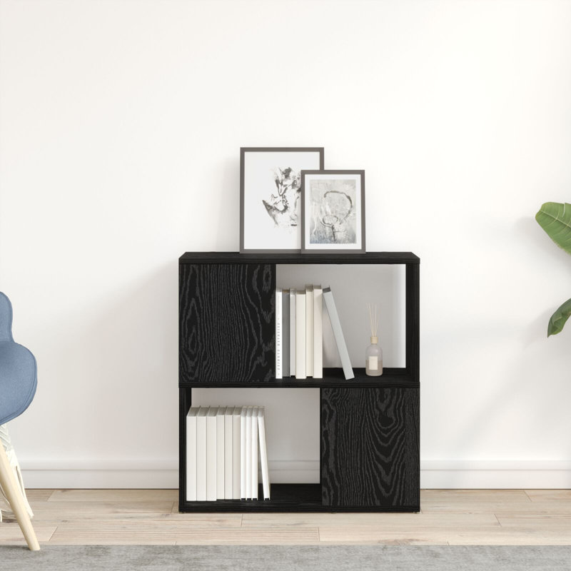 Bibliothèque Anareli, Noir, (2 tablettes) H 24,8 po x L 39,4 po x l 9,4 po
