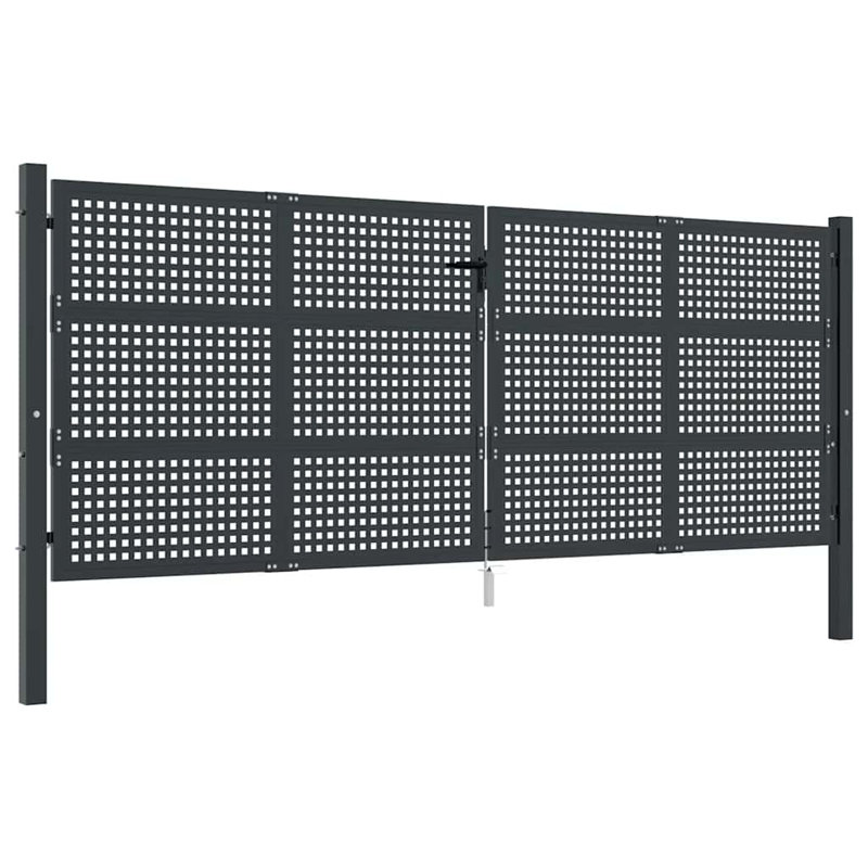 Barrière de jardin vidaXL anthracite 157,5 x 59,1 po, 157,5 po x 59,1 po
