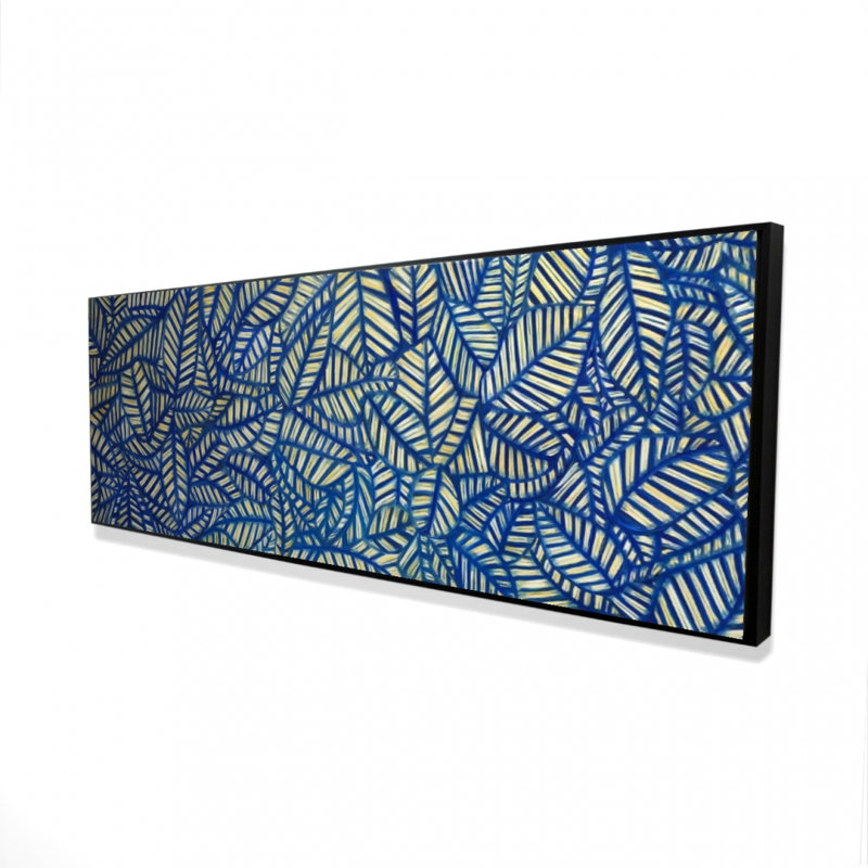 Leaves Patterns - Beige Illustrative Framed Canvas | Home Decor