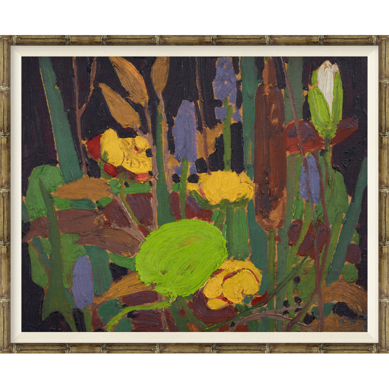 Waterflowers - Peinture sur toile encadrée