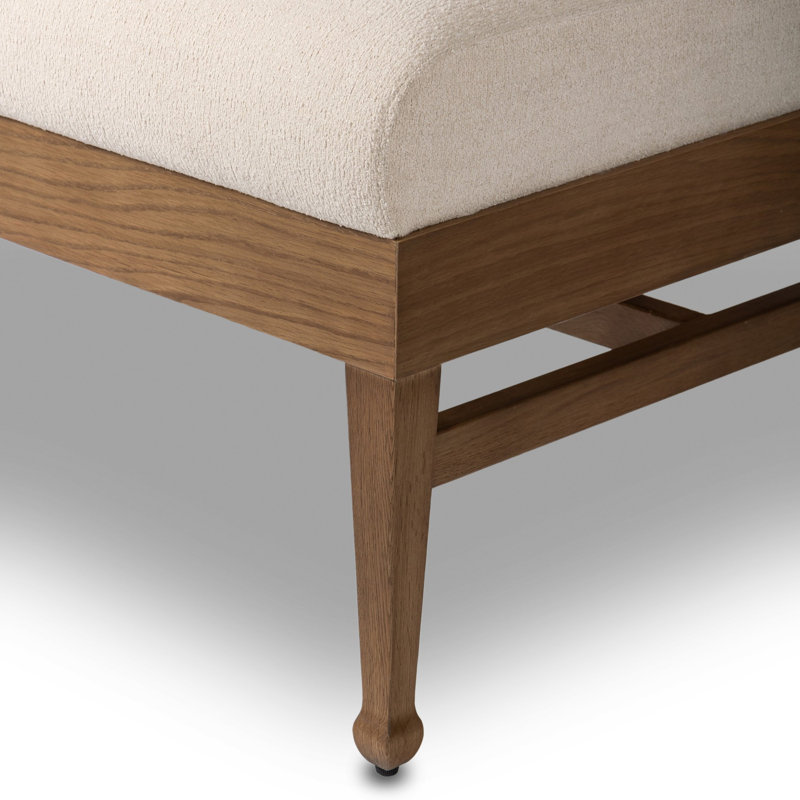 Priscilla Dining Bench-49"-Crypton Wayfarer Snow, 32" H x 38.5" W x 26.5" D