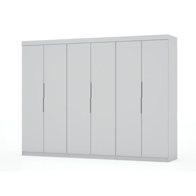 Mulberry Wardrobe Closet with Adjustable Shelves and Drawers by Manhattan Comfort