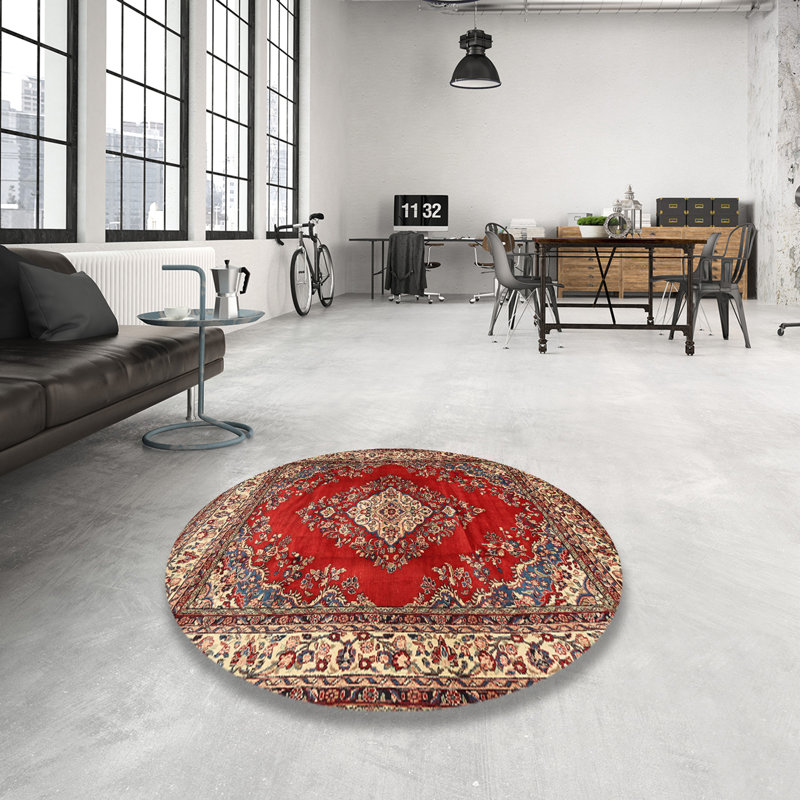 Karley Oriental Indoor Rug, Round 6'