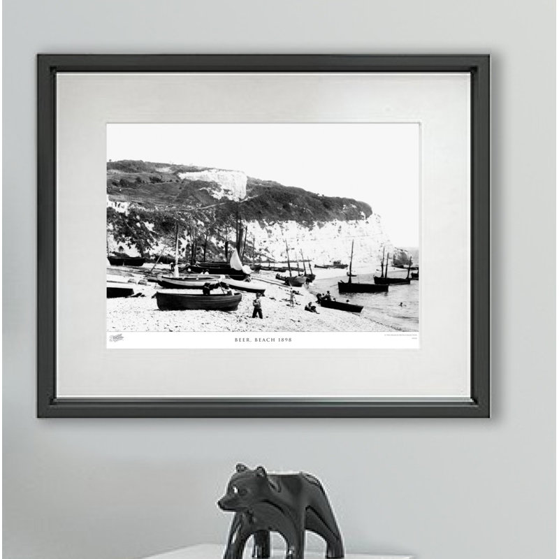 Beer, Beach 1898 - Single Picture Frame Print, 28cm H x 36cm W x 2.3cm D