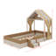 Lit simple tapissier avec rideaux