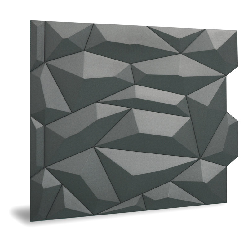 Panneaux muraux 3D Glacier (paquet de 30), Gris fumée