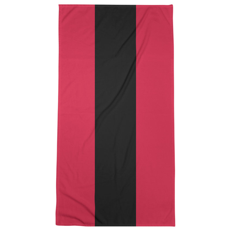 Ottawa Lightweight Bath Towel, Red/Black/Red, Microfiber