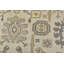 Tapis jaune / gris en laine noué à la main de conception unique 3 pi 11 po x 6 pi 1 po