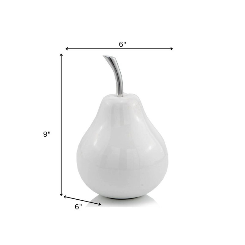 Annebeth Pera Blanco poire, Blanc, H 9 po x l 6 po x P 6 po