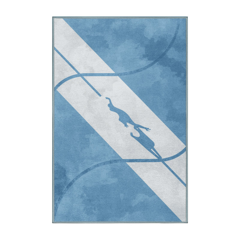 Tapis bleu de la patinoire Medford, 3 X 5