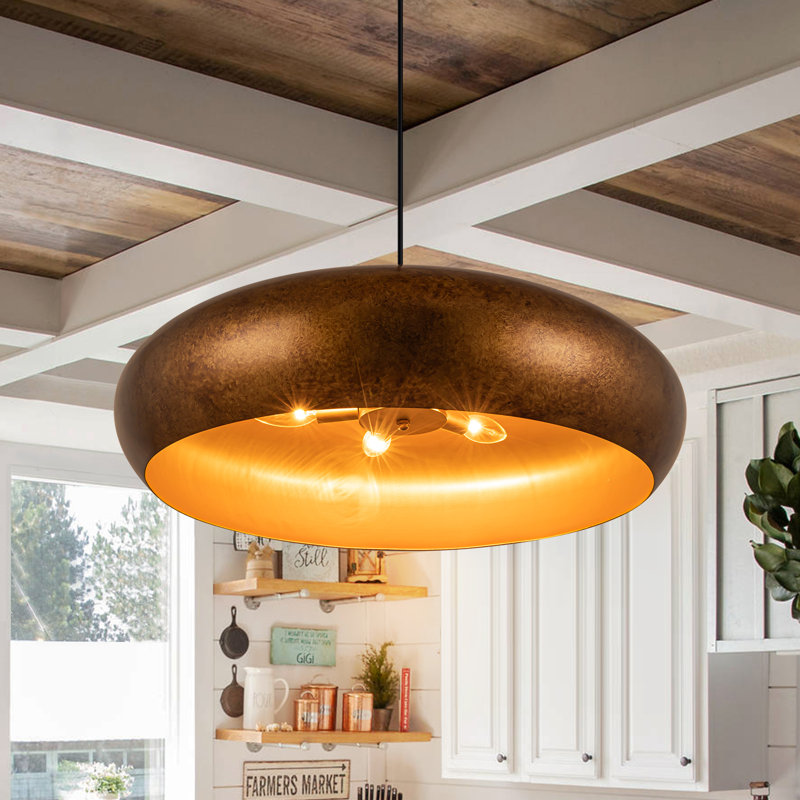 6 - Light Oversized Dome Kitchen Island Pendant