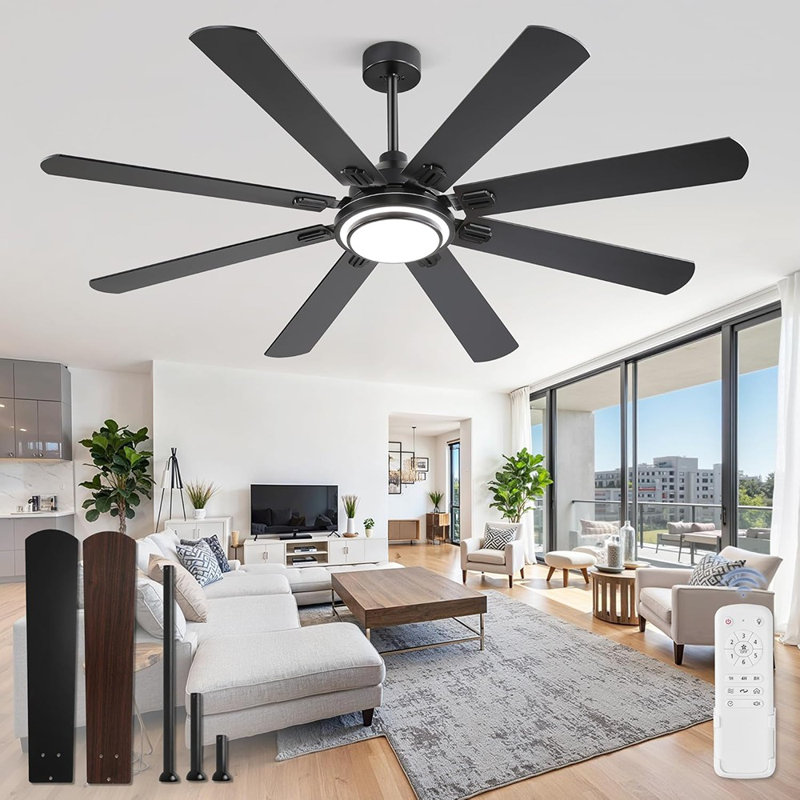 Ventilateurs de plafond avec lumières, douille de ventilateur avec télécommande, di ...