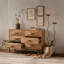 Commode 6 tiroirs, commodes et commodes modernes, meuble télé, commode en bois clair pour chambre à coucher, salon, couloir