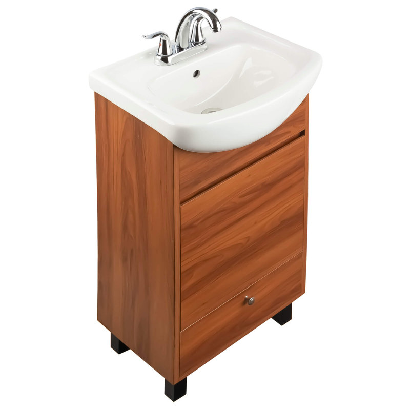 Ensemble de meuble-lavabo simple 18 po Melstone, Noyer épicé
