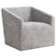 Élégant fauteuil pivotant à 360 degrés gris avec un siège en chenille doux - Ajoutez du style à votre décor de chambre à coucher