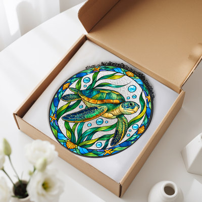 Art mural sur toile bleu et vert