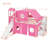 Celestia Castle House Loft Bed With Storage Stairs, Slide and Tent-109025636-109025637