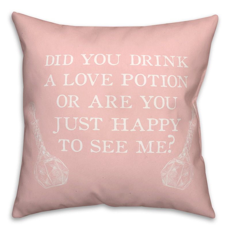  Housse et insert de coussin carré Love Potion, 16" x 16"