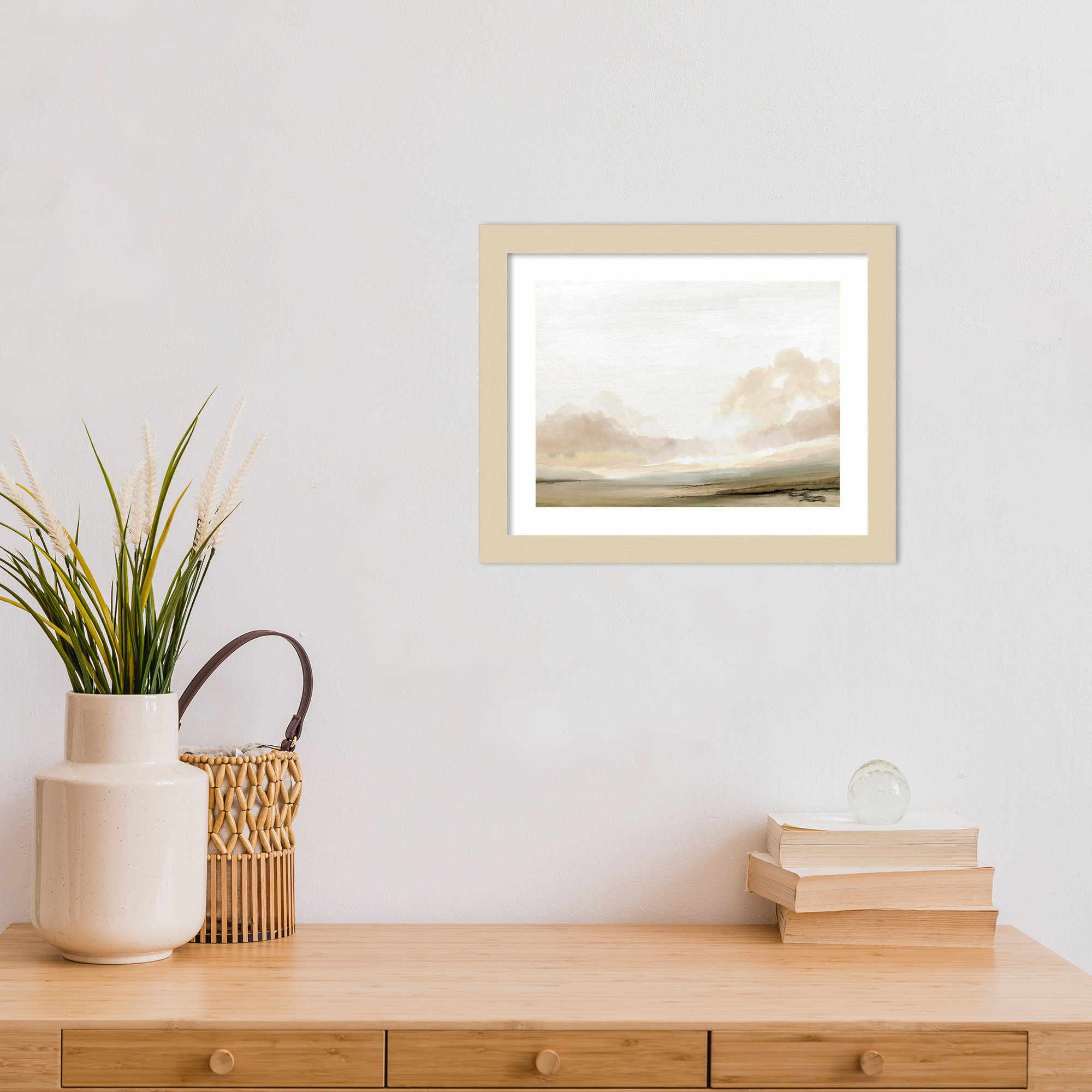 Southern Landscape by Dan Hobday, 11" H x 13" W x 1" D, Brown