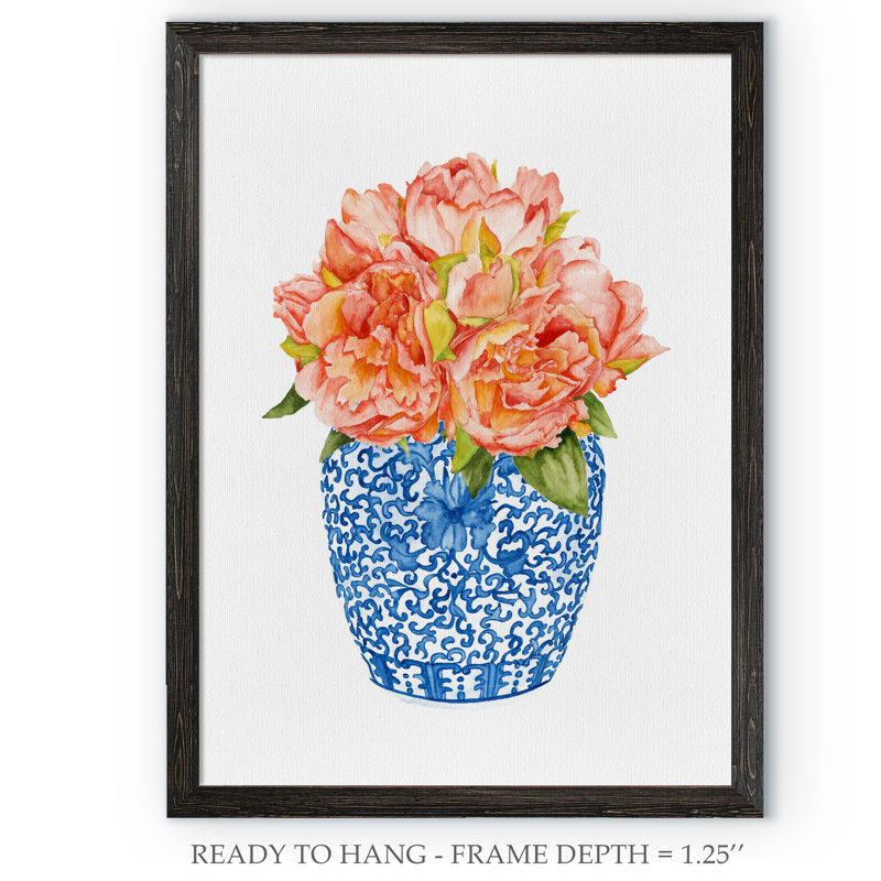 « pivoines doux i » par paul cezanne-cadre photo, reproduction d’art, H 32 po x l 44 po x 1,25 po
