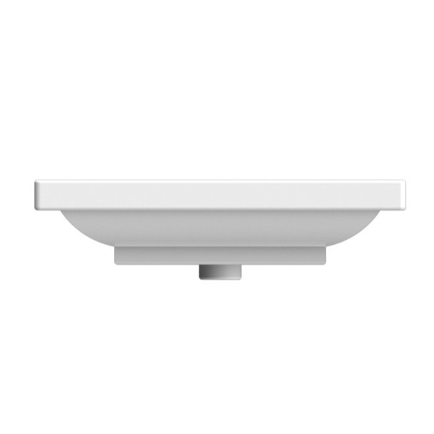 Scarabeo By Nameeks ML 18.5'' White/Chrome Ceramic Rectangular Bathroom Sink with Overflow