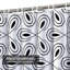 Abstract Black Geometric Modern White Shower Curtain with 12 Hooks-674120407
