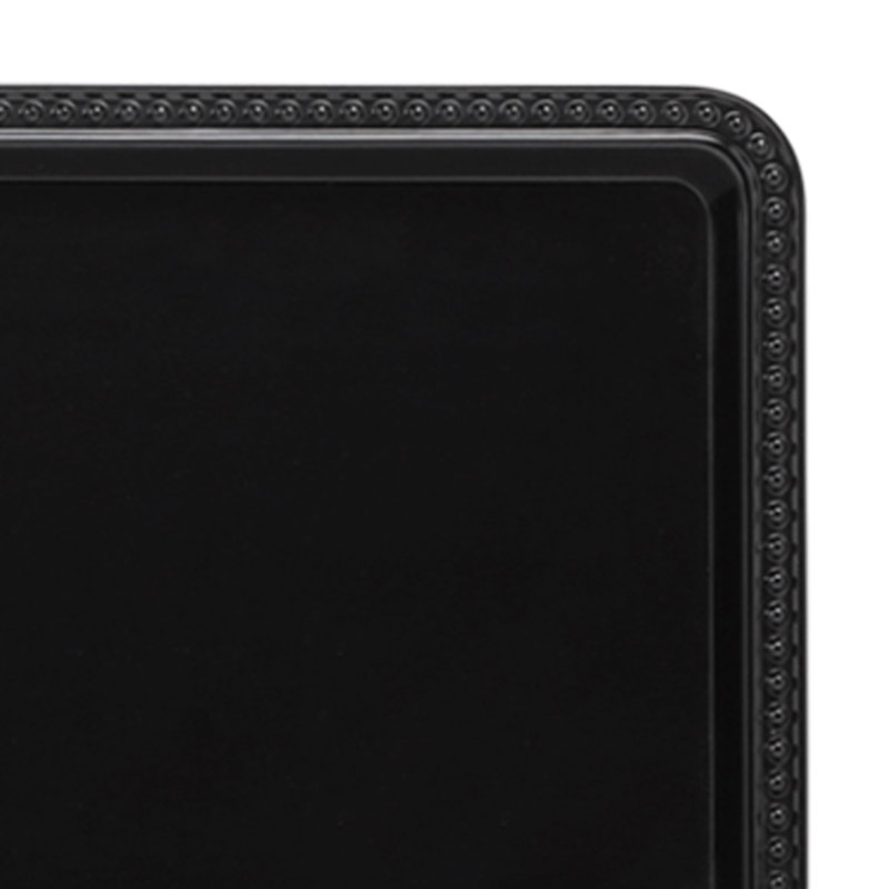 Elite Global Solutions Venetian Melamine Tray, Black, 1" H x 30" W x 6" D