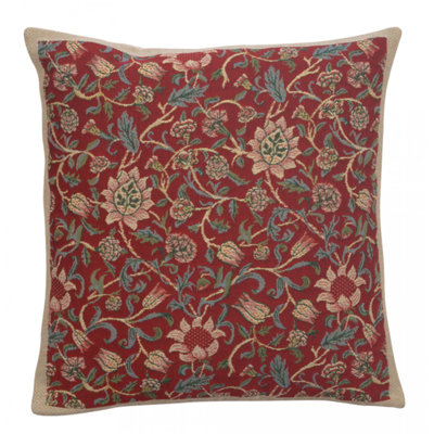 Floral Cotton Blend Pillow Cover