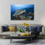 Green Sea Turtle Reef Vibrant Turtle Nature Ocean Wall Art Print 1 Piece Wrapped Canvas Wall Art-263037756